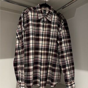Boss Men's Plaid Shirt - Black, White, Red